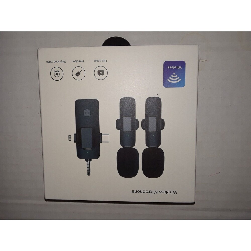 Wireless Microphone Audio Video Recording Mini Mic for iPhone/Android